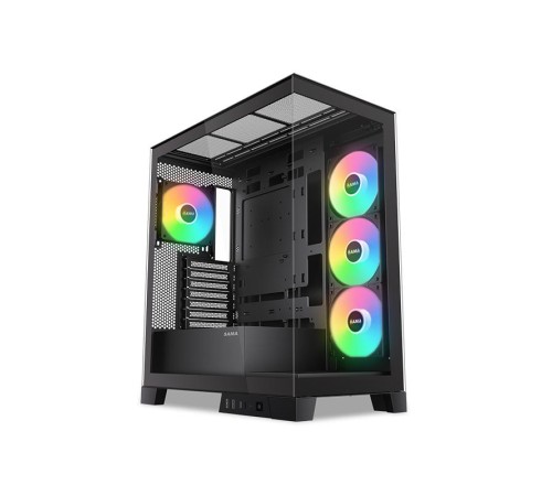 Корпус ПК без блока питания/ Case SAMA V50 Black, Midi-Tower, TG, 4x120mm ARGB, 2xUSB 3.0 + 1xUSB 3.1 Type-C, ATX, mATX, mITX Black