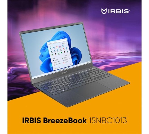 Ноутбук IRBIS Breeze 15NBC1013 Intel Celeron Processor N4020 15.6"LCD 1920*1080 IPS , 8GB+256GB SSD, AC wifi, Front camera: 2MP, 5000mha battery, plastic case , type-c, Win 11Pro/1.57kg