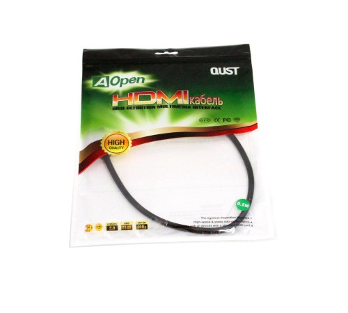 Кабель/ Кабель HDMI 19M/M ver 2.0, 0.5М  Aopen <ACG711-0.5M>