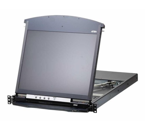 КВМ переключатель ATEN 1L/1R 16p C5 D.Rail LCD KVM over IP SW