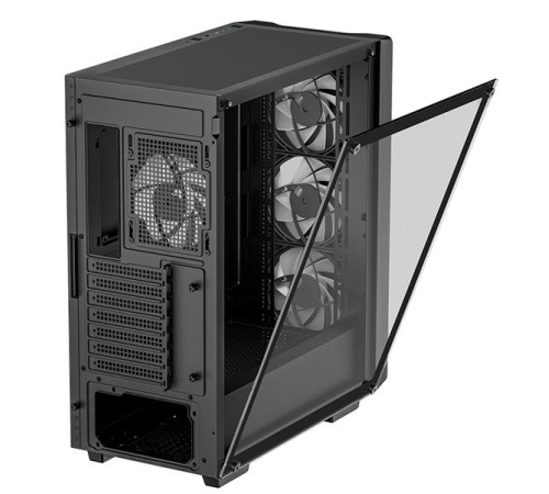 корпус Deepcool CC560 V2 без БП, боковое окно (закаленное стекло), 3x120мм LED вентилятор спереди и 1x120мм LED вентилятор сзади, черный, ATX (R-CC560-BKGAA4-G-2)