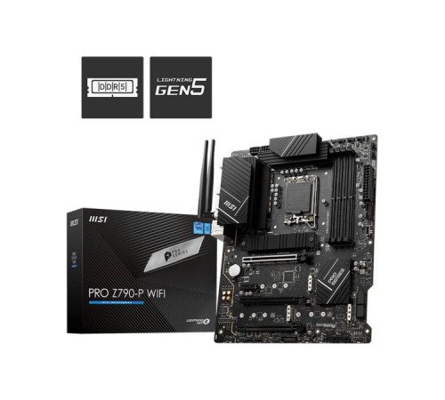 Материнская плата MSI PRO Z790-P WIFI LGA1700,4DDR5,3PCI-Ex16,1PCI-Ex1,4M.2 ,1USB3.2 Gen2 X2, 6USB3