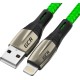 GCR Кабель 1.2m для iPhone, iPad, Air,, MFI series MERCEDES, GREEN NYLON, GCR-52784