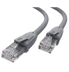 Greenconnect Патч-корд прямой 0.2m UTP кат.6, серый, 24 AWG, литой, GCR-52949, ethernet high speed, RJ45, T568B