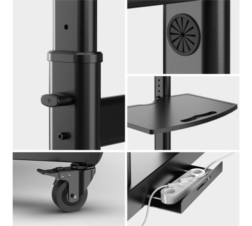 ONKRON мобильная стойка для ТВ 50"-90", макс 100кг, наклонная, чёрная TS1891 ONKRON мобильная стойка для ТВ 50"-90", макс 100кг, наклонная, чёрная TS1891
