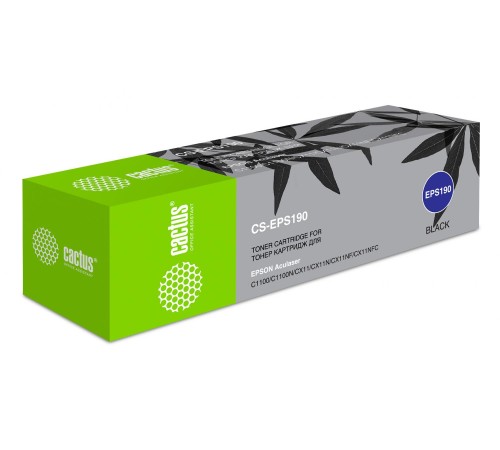 -/ Картридж лазерный Cactus CS-EPS190 S050190 черный (4000стр.) для Epson AcuLaser C1100/C1100N/CX11/CX