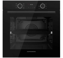 Встраиваемый духовой шкаф/ 60 см, 80 л, High-Tech, 6 режимов, паровая очистка, черный