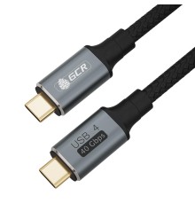 GCR Кабель USB 4.0 TypeC, 1.0m, черный, 240W, 40 Gbps, 8K60Hz