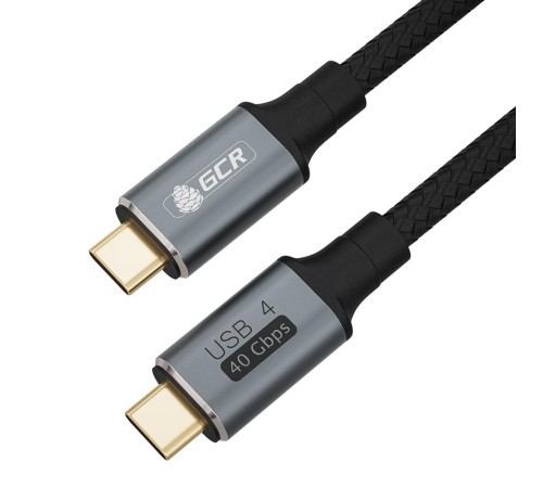 GCR Кабель USB 4.0 TypeC, 1.0m, черный, 240W, 40 Gbps, 8K60Hz