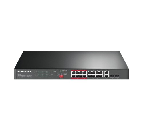 Коммутатор/ 16-Port 10/100Mbps + 2-Port Gigabit Rackmount Switch with 16-Port PoE+ Коммутатор/ 16-Port 10/100Mbps + 2-Port Gigabit Rackmount Switch with 16-Port PoE+