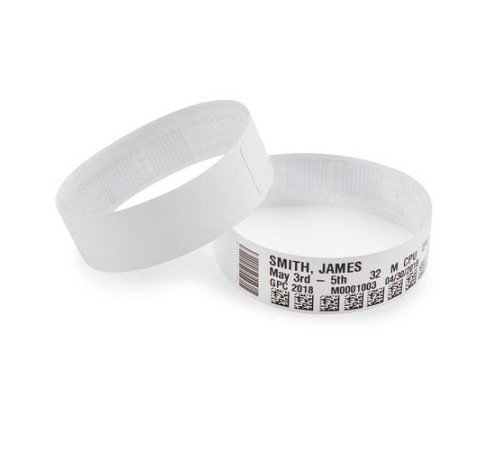 Этикетки в виде браслета полипропилен 25х178 мм белый/ Wristband cartridge, 25mm*178mm, 300pcs/Roll, Pediatric - White Этикетки в виде браслета полипропилен 25х178 мм белый/ Wristband cartridge, 25mm*178mm, 300pcs/Roll, Pediatric - White