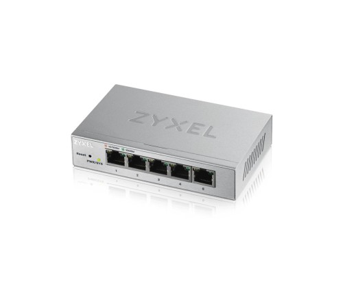 Коммутатор/ ZYXEL GS1200-5 Smart L2 Switch, 5xGE, Desktop, Silent, Supports VLAN, IGMP, QoS and Link Aggregation