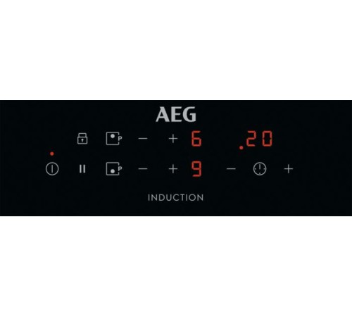 Встраиваемая индукционная панель AEG/ индукционная варочная поверхность-домино, цвет: черный, индикация остаточного тепла,акустический сигнал (вкл/выкл),  Функция "Booster",  блокировка от детей,таймер,, без рамки