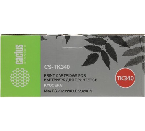 -/ Картридж лазерный Cactus CS-TK340 TK-340 черный (12000стр.) для Kyocera Mita FS 2020/2020D/2020DN