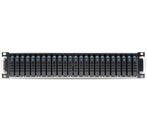 Дисковая полка/ J2024-02, 2U, 24xSATA/SAS HS 2,5" bay, hot swap JBOD, 2xSAS 12G expander with 3xSFF-8644, 2xBMC, 549W 1+1 redundant 80+ Platinum,  w/o rails, w/o bezel