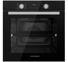 Встраиваемый духовой шкаф KUPPERSBERG/ Встраиваемый духовой шкаф KUPPERSBERG, электрический, High-Tech, 60 см, объем 80 л, 8 режимов, поворотное управление, макс. Температура 300 градусов, дисплей, таймер, цвет черный