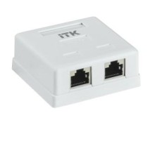 Настенная инф. розетка RJ45 кат. 5E FTP 2-порт