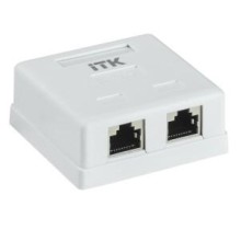 Настенная инф. розетка RJ45 кат. 5E FTP 2-порт
