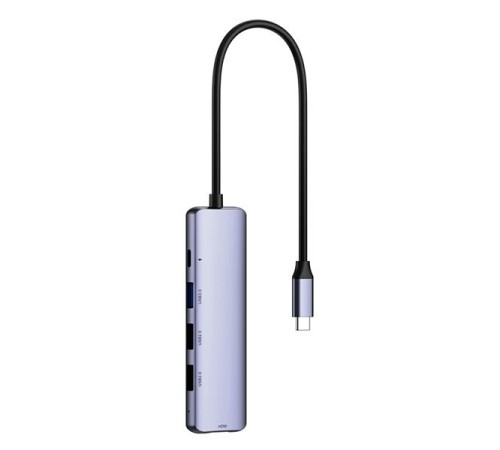 USB-концентратор Netac Hub WF13, Type-C to USB3.0+USB2.0*2+100W PD+HDMI (repl. NT08WF13-30GR)