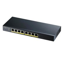 Коммутатор/ Zyxel GS1900-8HP Smart L2 PoE+ Switch , 8xGE PoE+, Desktop, Silent, Budget PoE 70W