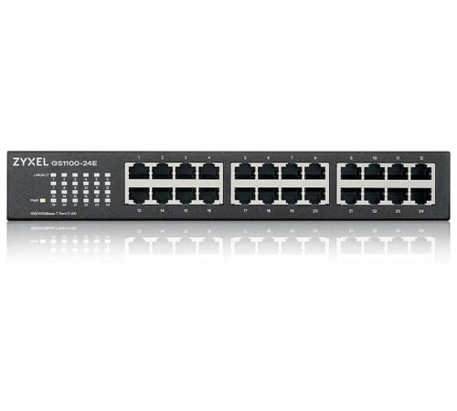 Коммутатор Коммутатор Zyxel GS1100-24E, 24xGE, rack 19", бесшумный