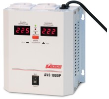 Стабилизатор POWERMAN AVS 1000P, ступенчатый регулятор, цифровые индикаторы уровней напряжения, 1000ВА, 110-260В, максимальный входной ток 7А, 2 евророзетки, IP-20, навесной,  185мм х 170мм х 100мм, 3.5 кг./ Stabilizer POWERMAN AVS 1000P, step-type regula
