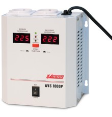 Стабилизатор POWERMAN AVS 1000P, ступенчатый регулятор, цифровые индикаторы уровней напряжения, 1000ВА, 110-260В, максимальный входной ток 7А, 2 евророзетки, IP-20, навесной,  185мм х 170мм х 100мм, 3.5 кг./ Stabilizer POWERMAN AVS 1000P, step-type regula