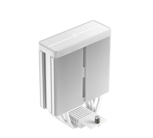 Кулер для процессора DEEPCOOL AG400 WH ARGB V2 LGA1851/1700/1200/115X/AM5/AM4 (18шт/кор, TDP 220W, PWM, ARGB Fan 120mm, 4 тепл. трубки, белый) RET (R-AG400-WHAMMN-GJD)