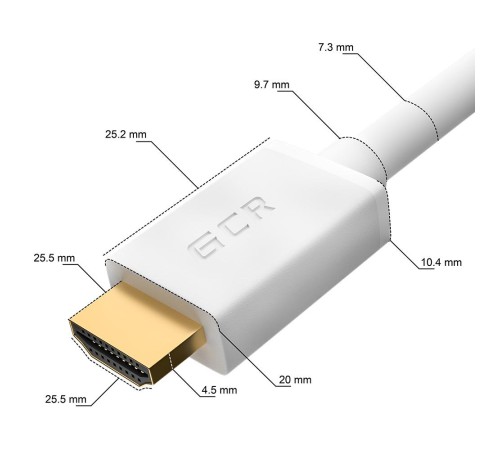 Greenconnect Кабель 0.3m HDMI версия 2.0 HDR 4:2:2, Ultra HD, 4K 60 fps 60Hz/5K*30Hz, 3D, AUDIO, 18.0 Гбит/с, 28/28 AWG, OD7.3mm, тройной экран, белый, GCR-HM761-0.3m Greenconnect Кабель 0.3m HDMI версия 2.0 HDR 4:2:2, Ultra HD, 4K 60 fps 60Hz/5K*30Hz, 3D, AUDIO, 18.0 Гбит/с, 28/28 AWG, OD7.3mm, тройной экран, белый, GCR-HM761-0.3m