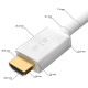Greenconnect Кабель 0.3m HDMI версия 2.0 HDR 4:2:2, Ultra HD, 4K 60 fps 60Hz/5K*30Hz, 3D, AUDIO, 18.0 Гбит/с, 28/28 AWG, OD7.3mm, тройной экран, белый, GCR-HM761-0.3m