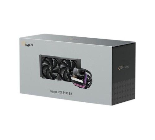 Система водяного охлаждения Ocypus Sigma L24 PRO BK, 240mm, LCD Pump, 2x120mm FDB fans, LGA115X/1200/1700/18XX, AM4/AM5