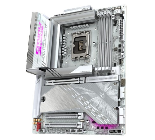Материнская плата/ Z890 AORUS ELITE X ICE, Socket 1851, Intel®Z890, 4xDDR5-6400, 3xPCI-Ex16, 4xSATA3(RAID 0/1/5/10), 5xM.2, 8Ch Audio, 1x2.5GbLan, WiFi, (4+4)xUSB2.0, (6+2)xUSB3.2, (1+1)xUSB Type-C™, ATX, RTL Материнская плата/ Z890 AORUS ELITE X ICE, Socket 1851, Intel®Z890, 4xDDR5-6400, 3xPCI-Ex16, 4xSATA3(RAID 0/1/5/10), 5xM.2, 8Ch Audio, 1x2.5GbLan, WiFi, (4+4)xUSB2.0, (6+2)xUSB3.2, (1+1)xUSB Type-C™, ATX, RTL