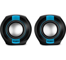SVEN 150, чёрный-синий, USB, акустическая система 2.0, мощность 2x2,5 Вт(RMS)