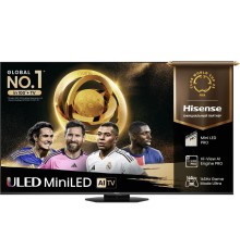 Телевизор Mini LED 75'' Hisense/ 75", Ultra HD, Mini LED, Local Dimming Zones 2880, 48-165Hz, Smart TV (ОС VIDAA U9), Wi-Fi 6E, DVB-T2/T/C/S2/S, HDR 10+, Dolby Vision, Dolby Atmos, Bluetooth, FreeSync Premium Pro, 4.1.2 ch 2*15W(Main)+2*10W(Side)+20W