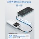 Power Bank Vention 10000mAh(M/C-A/A)22.5W Белый с LED Дисплеем