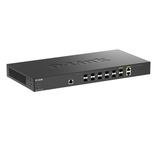 коммутатор D-Link PROJ Настраиваемый L2+ коммутатор, 10x10GBase-X SFP+, 2xCombo 10GBase-T/SFP+, CLI, консольный порт RJ-45