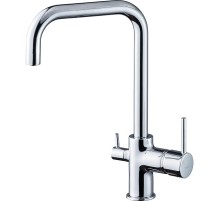 Смеситель RIVELATO Rivelato Смеситель для кухни Tovel Г-обр. с краном питьевой воды D-35мм, монтаж: вертикально на раковину, материал: латунь, цвет: хром