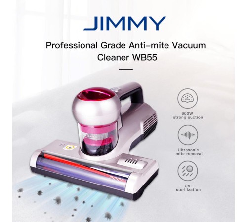 Пылесос для удаления клещей с УФ лампой Jimmy Anti-mite Vacuum Cleaner WB55 Champagne+Purple (Мятая упаковка) Пылесос для удаления клещей с УФ лампой Jimmy Anti-mite Vacuum Cleaner WB55 Champagne+Purple (Мятая упаковка)