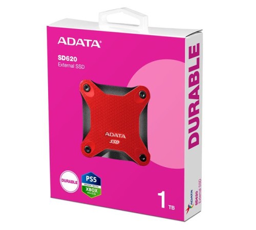 Внешний накопитель Внешний SSD 1TB USB 3.2 Gen 2 (USB 10Gbps) R550/W480MB/s 3D NAND COLOR BOX красный
