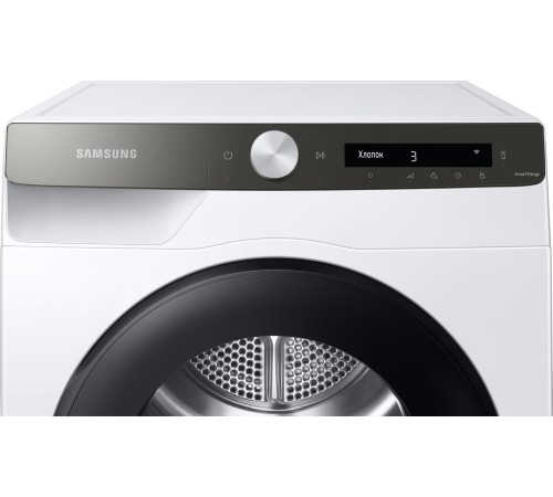 Сушильная машина Samsung/ Серия DV5000Т. Загрузка - до 9кг, Технология Тепловой Насос, Контейнер сбора конденсата, 2 уровневая фильтрация, цвет корпуса-белый Сушильная машина Samsung/ Серия DV5000Т. Загрузка - до 9кг, Технология Тепловой Насос, Контейнер сбора конденсата, 2 уровневая фильтрация, цвет корпуса-белый