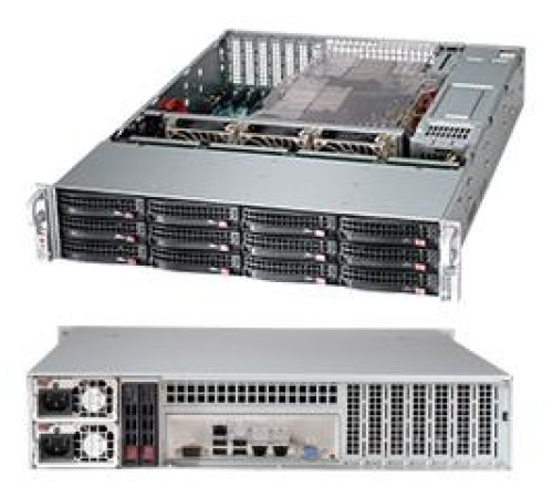Корпус Supermicro SuperChassis 2U 826BE1C-R920LPB/ noHDD(12)LFF/noHDD(2)SFF/ 7xLP/ 2x920W Platinum(13.68"x13",12"x13" with rear 2.5" HDD)E-ATX/ Expander Backplane