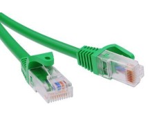 Патч-корд неэкранированный CAT5E U/UTP 4х2, LSZH, зелёный, 1.0м