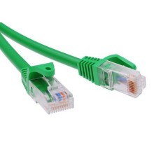 Патч-корд неэкранированный CAT5E U/UTP 4х2, LSZH, зелёный, 1.0м