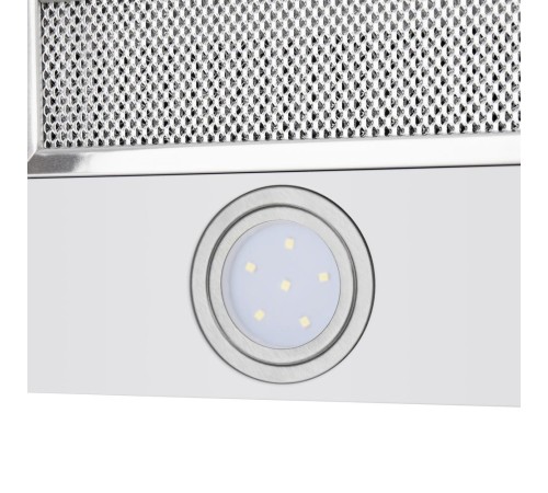 ВЫТЯЖКА HOMSair Flat 50 White/ встраиваемая, кнопочное управление, 2 скорости, 520 м3/ч, до 20 м2, 45 дБ, угольный фильтр CF110 - 1 шт, ШхВхД: 500х176х280 мм, белый цвет