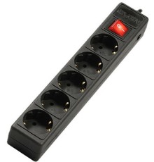 Фильтр  SVEN   Optima Base 5,0 м (5 розеток) черны/ Surge Protector SVEN Optima Base 5,0 m (5 sockets) Black