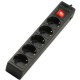 Фильтр SVEN Optima Base 5,0 м (5 розеток) черны/ Surge Protector SVEN Optima Base 5,0 m (5 sockets) Black