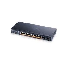 Коммутатор/ Multigigabit Smart L3 Lite switch Zyxel NebulaFlex XMG1915-10EP, 8xRJ-45: 1/2.5G PoE++, 2xSFP+, silent (no fan), PoE budget 130 W
