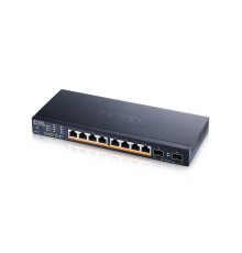 Коммутатор/ Multigigabit Smart L3 Lite switch Zyxel NebulaFlex XMG1915-10EP, 8xRJ-45: 1/2.5G PoE++, 2xSFP+, silent (no fan), PoE budget 130 W