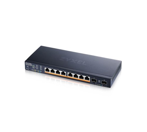 Коммутатор/ Multigigabit Smart L3 Lite switch Zyxel NebulaFlex XMG1915-10EP, 8xRJ-45: 1/2.5G PoE++, 2xSFP+, silent (no fan), PoE budget 130 W