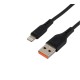 Кабель/ Кабель GoPower GP01L-2M USB (m)-Lightning (m) 2.0м 2.1A черный (1/200/800)